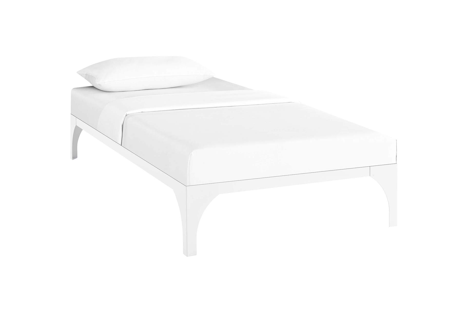 White Ollie Twin Bed Frame,Modway