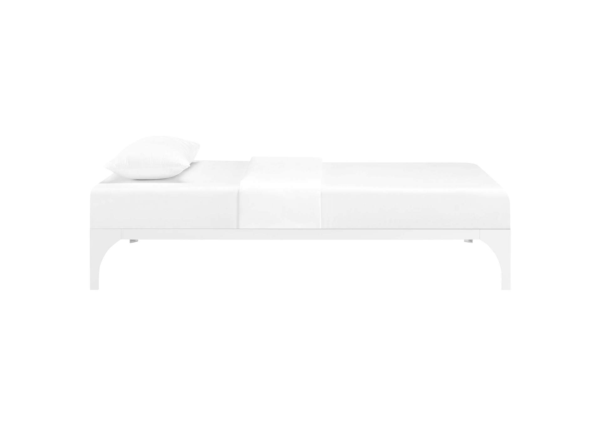 White Ollie Twin Bed Frame,Modway