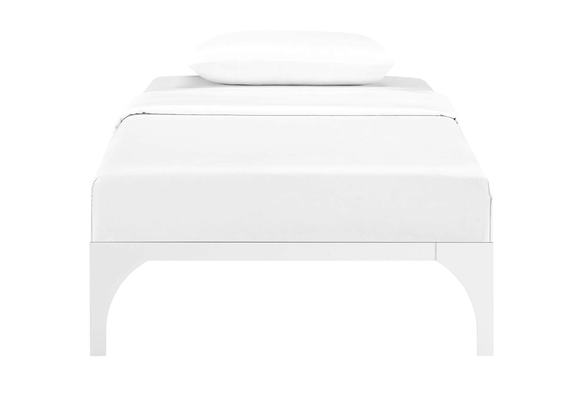 White Ollie Twin Bed Frame,Modway