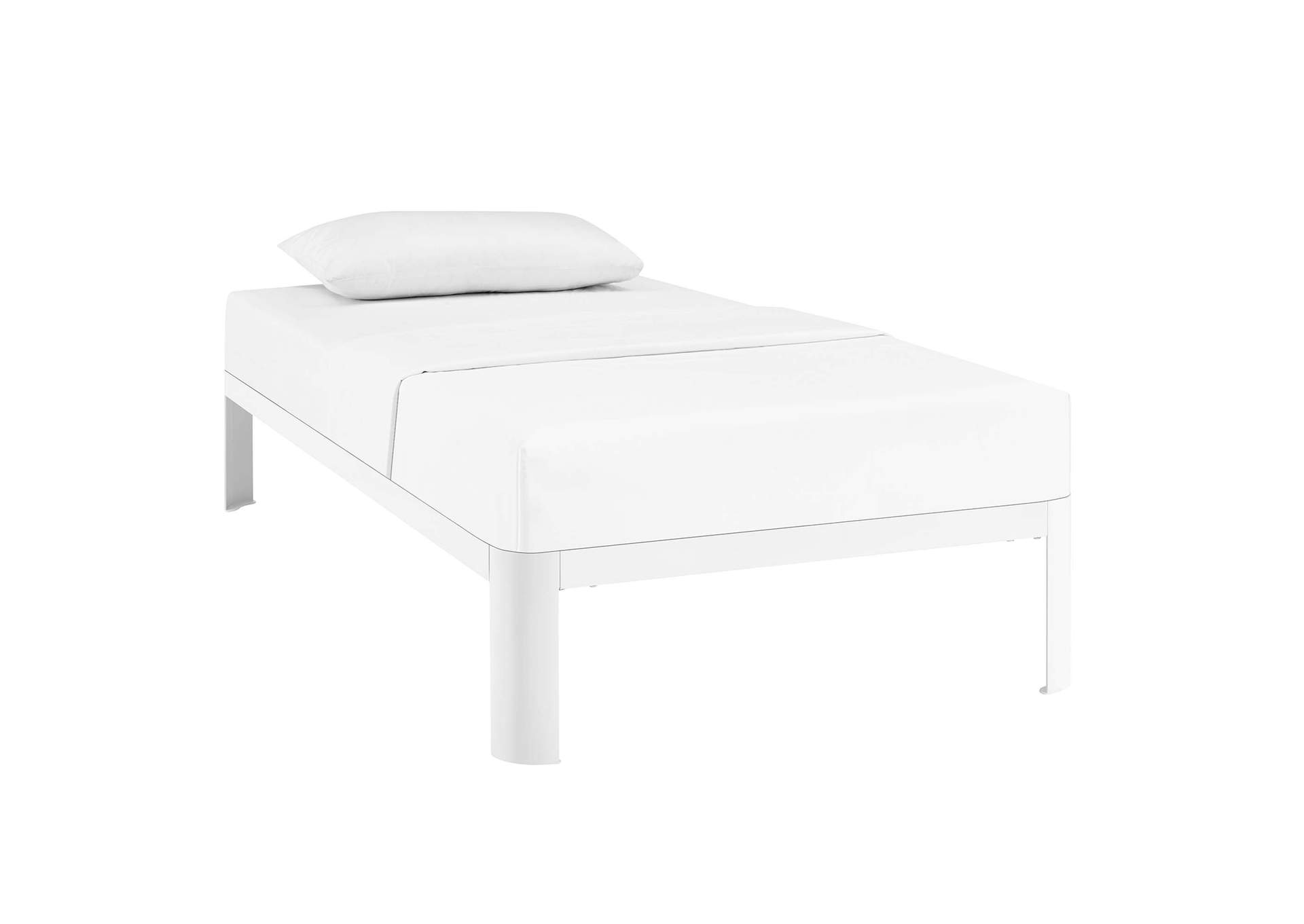 White Corinne Twin Bed Frame,Modway