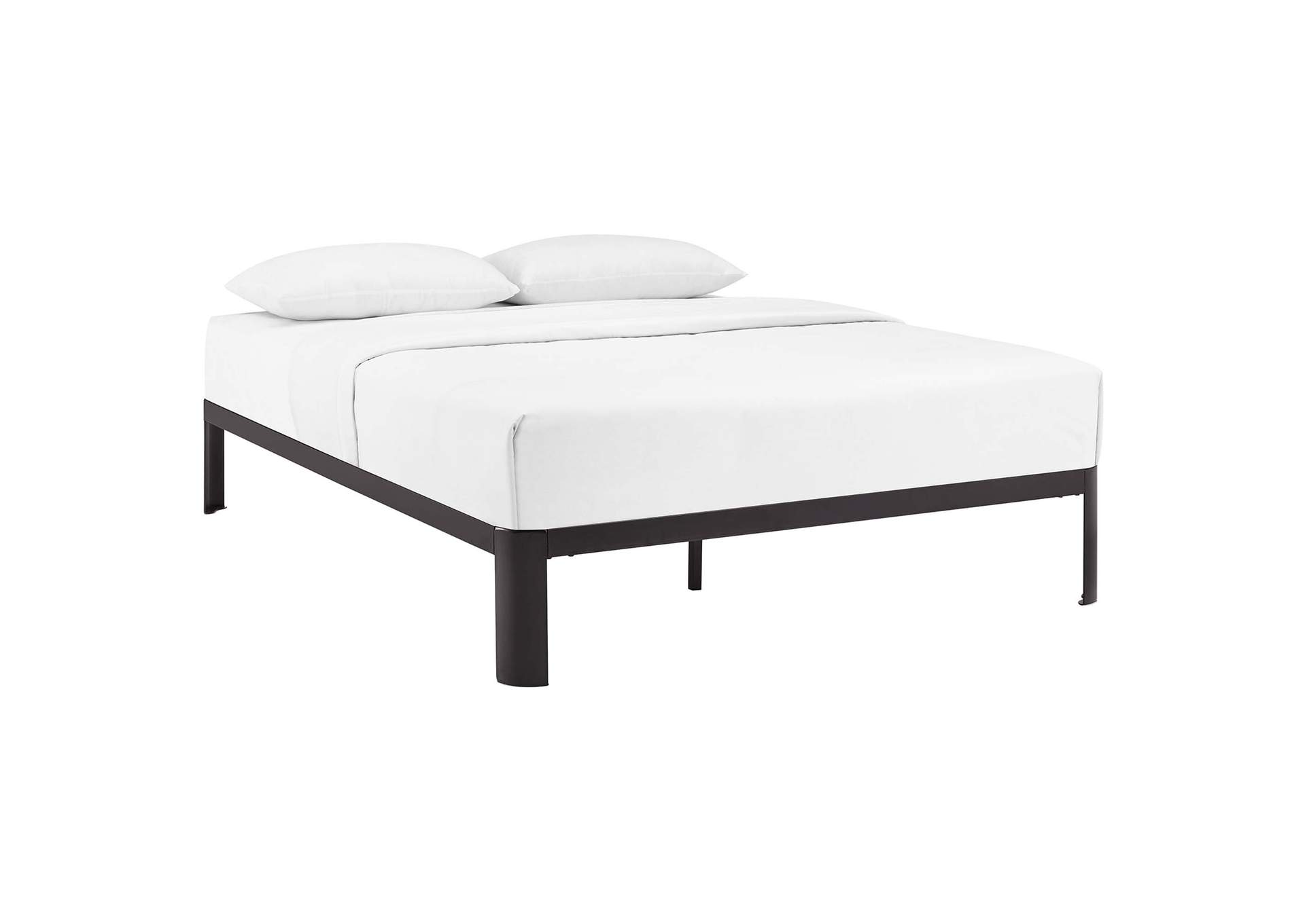 Brown Corinne Queen Bed Frame,Modway