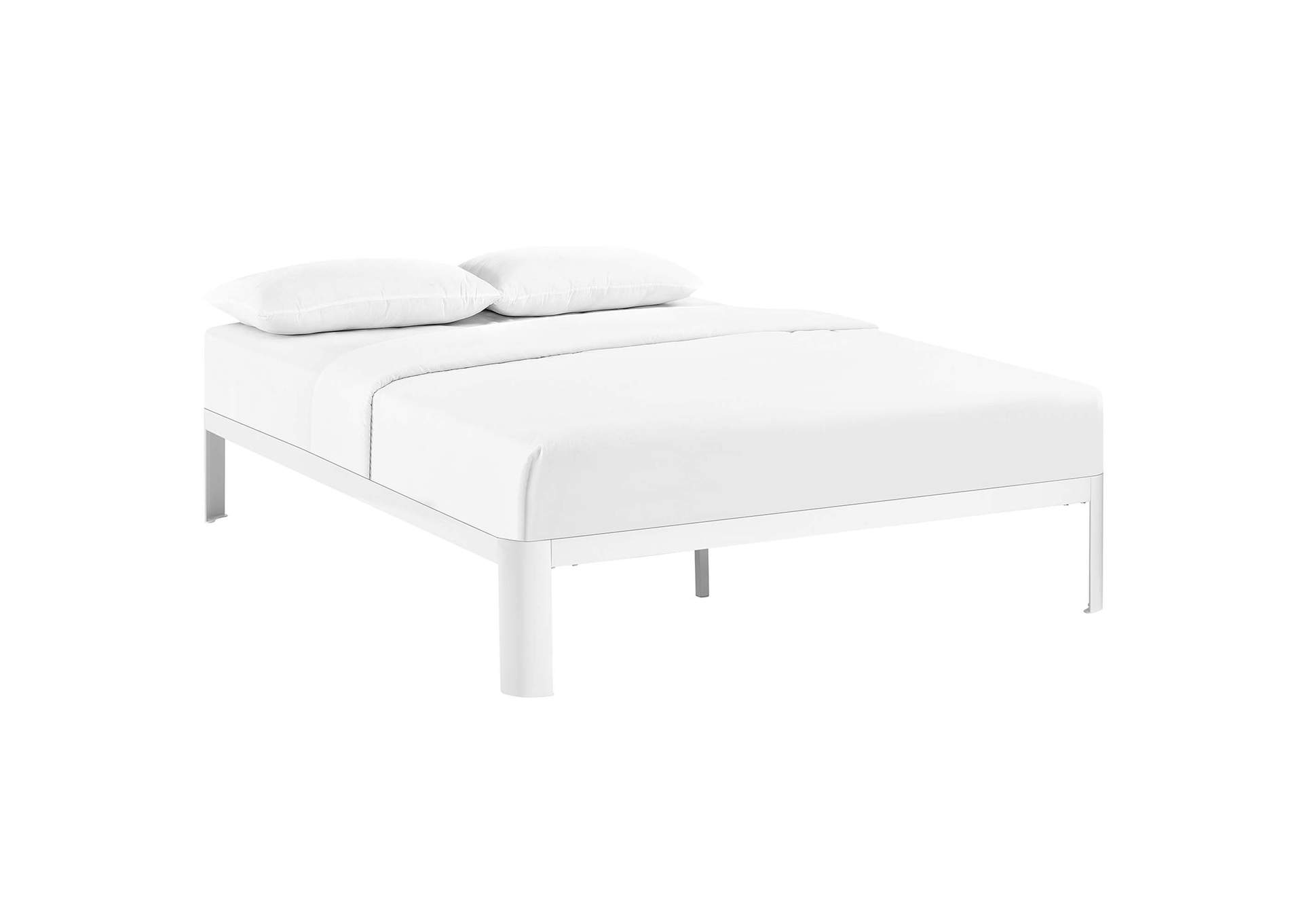 White Corinne Queen Bed Frame,Modway