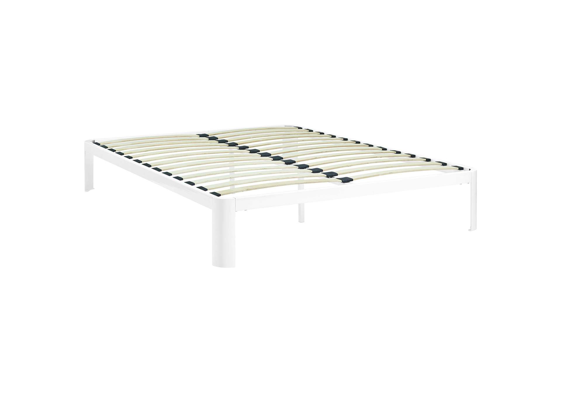 White Corinne Queen Bed Frame,Modway