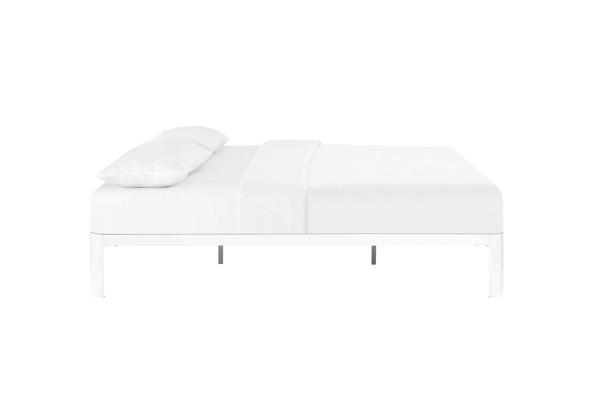 White Corinne Queen Bed Frame,Modway