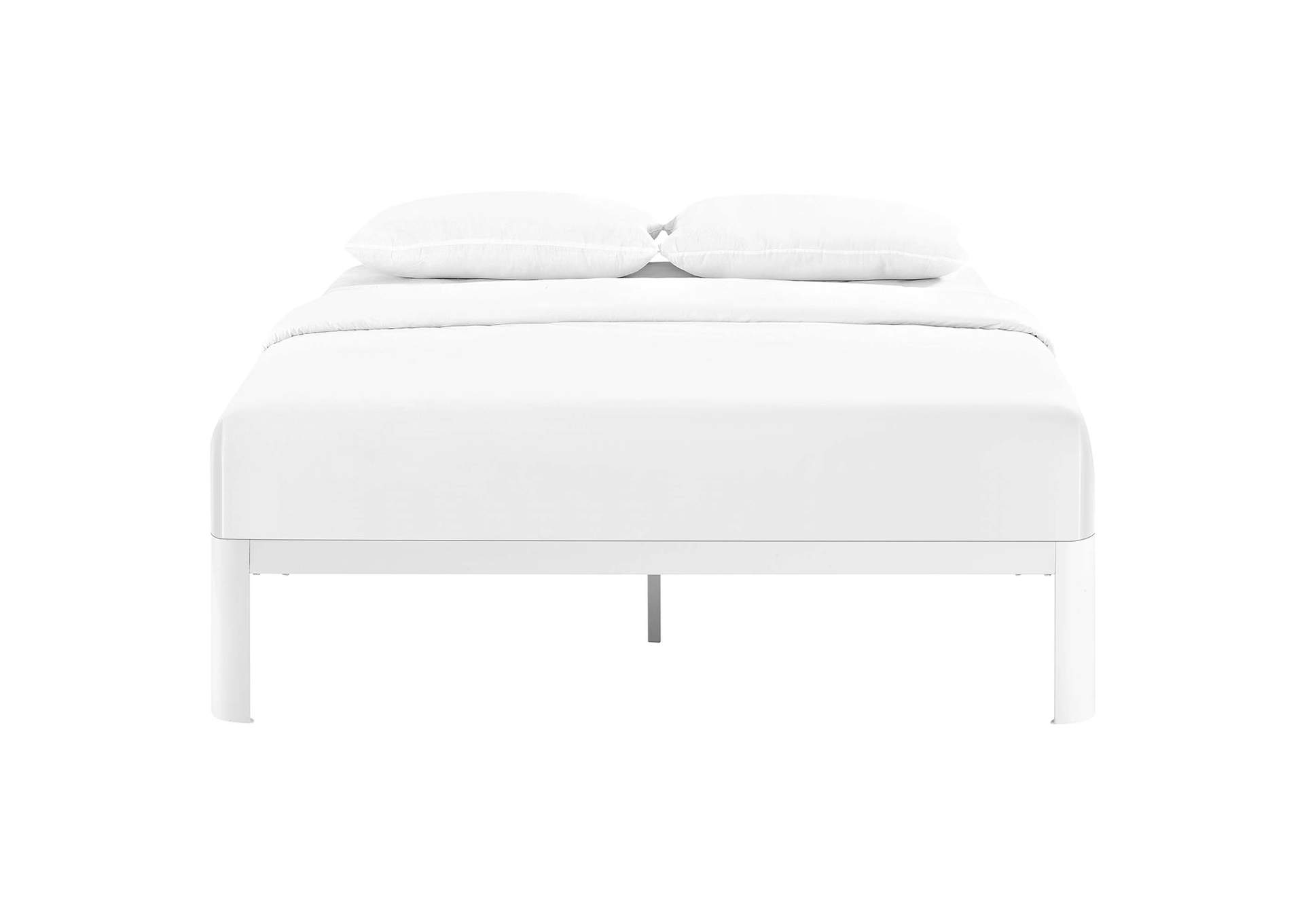 White Corinne Queen Bed Frame,Modway