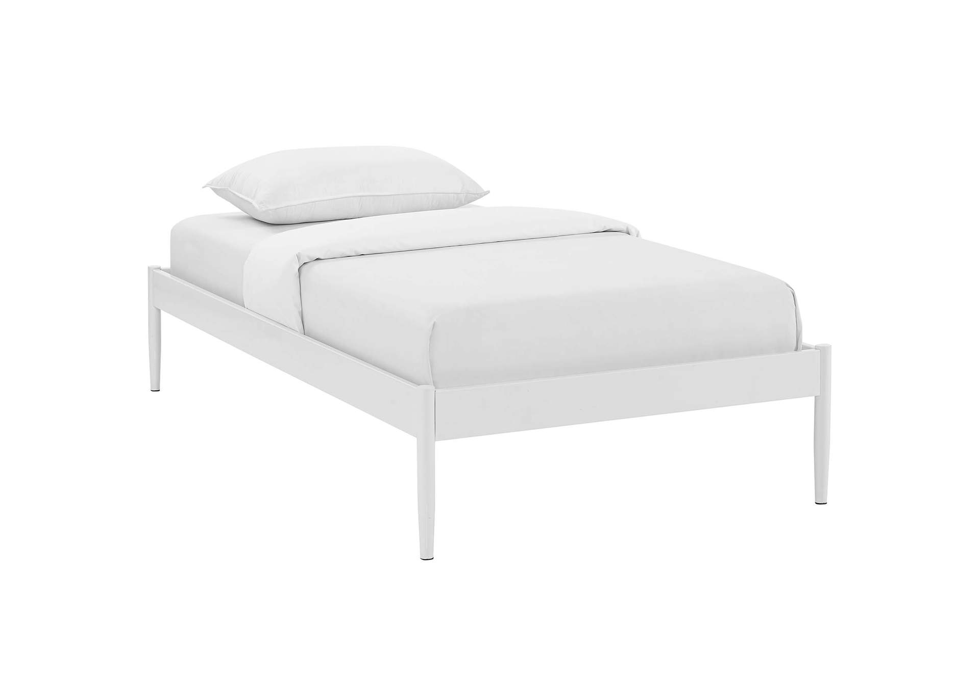 White Elsie Twin Bed Frame,Modway