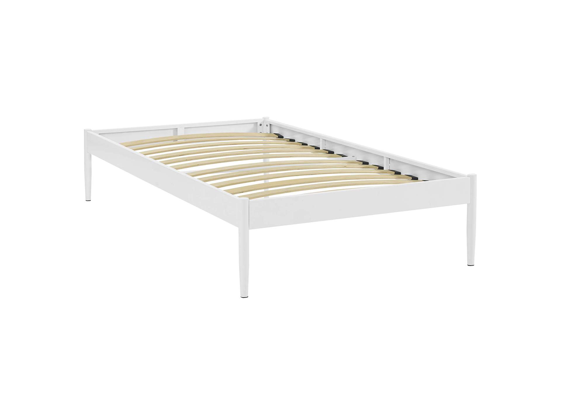 White Elsie Twin Bed Frame,Modway