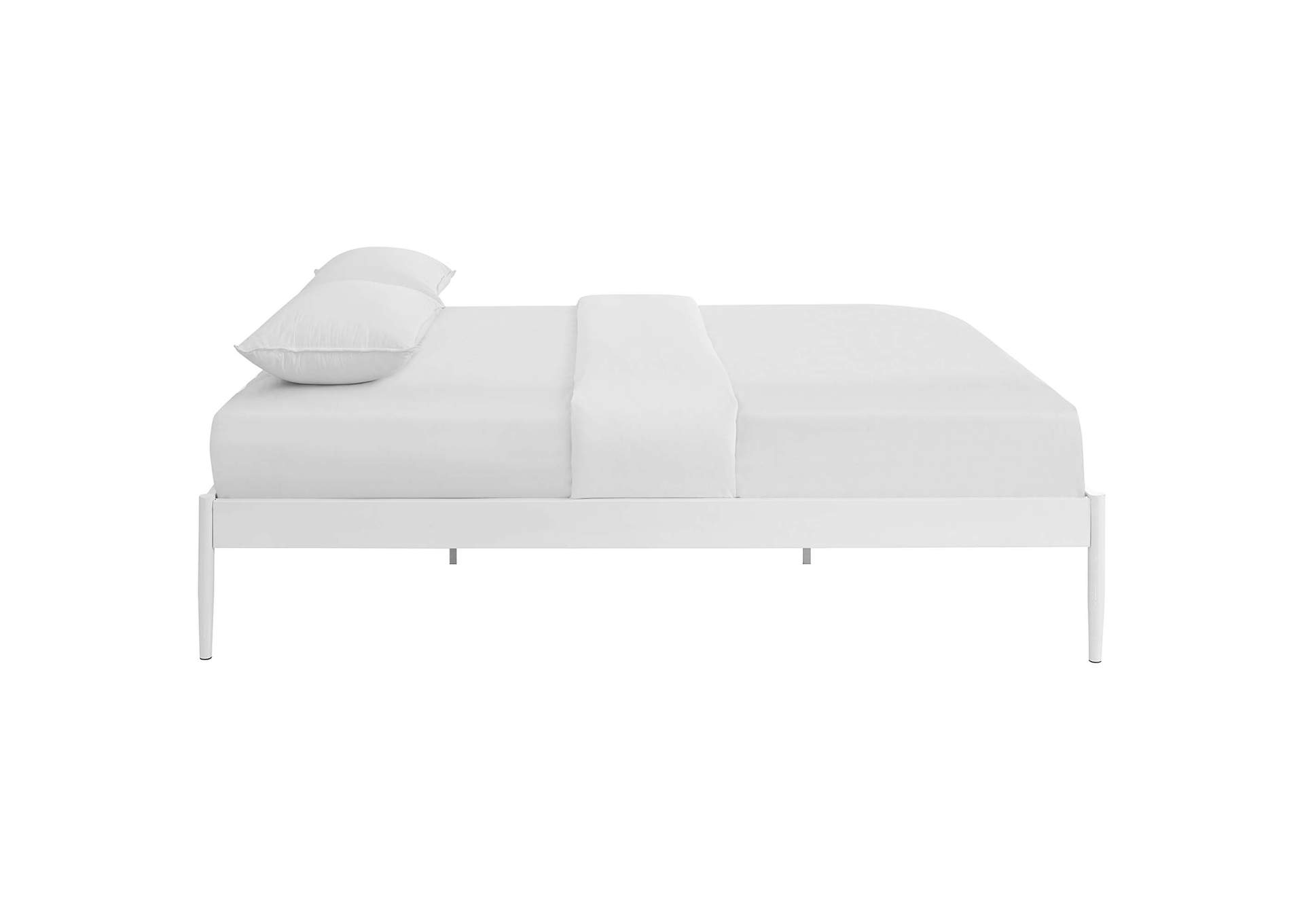White Elsie Queen Bed Frame,Modway