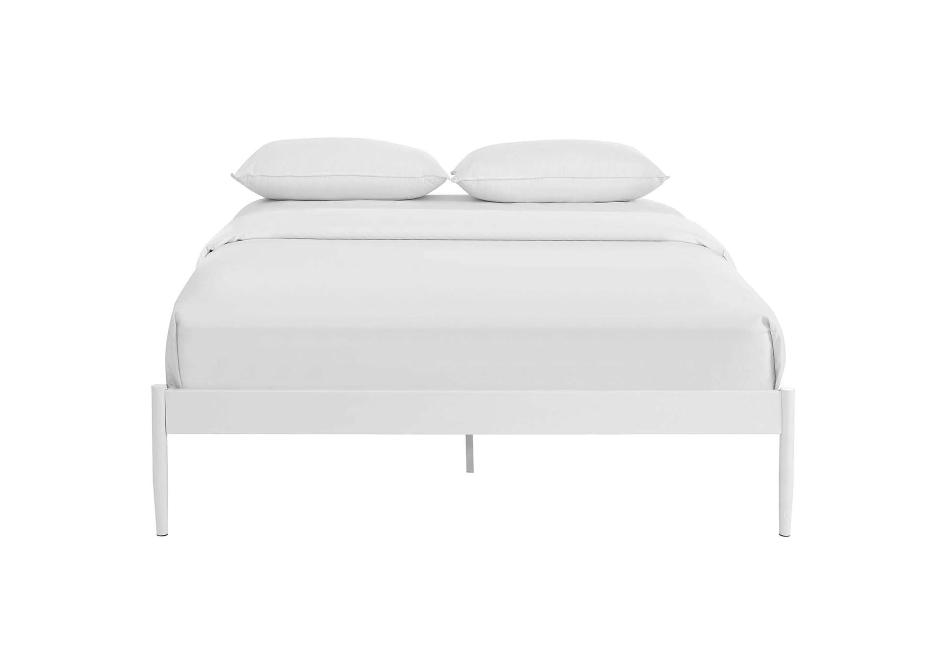 White Elsie Queen Bed Frame,Modway