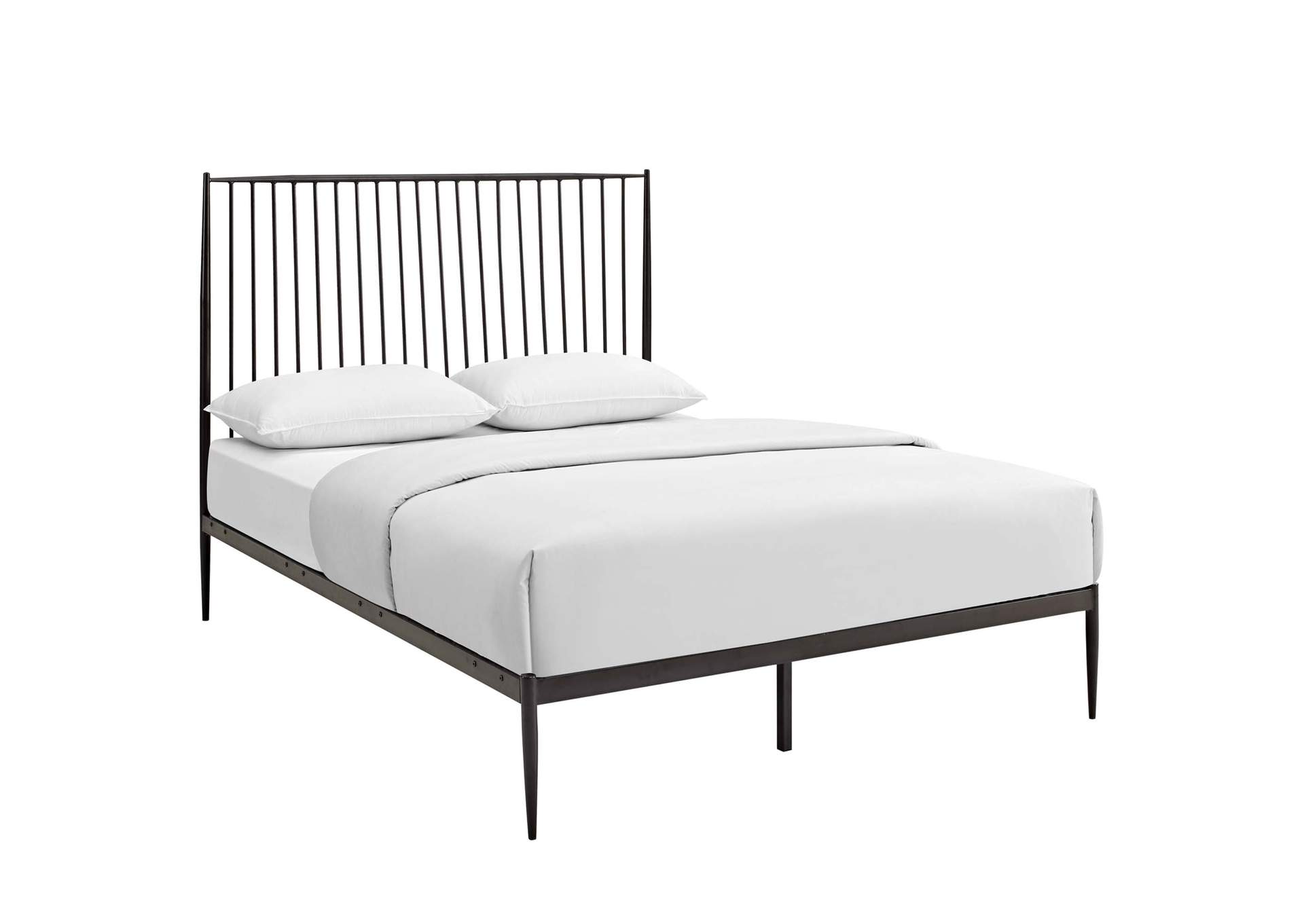 Brown Annika Queen Platform Bed,Modway