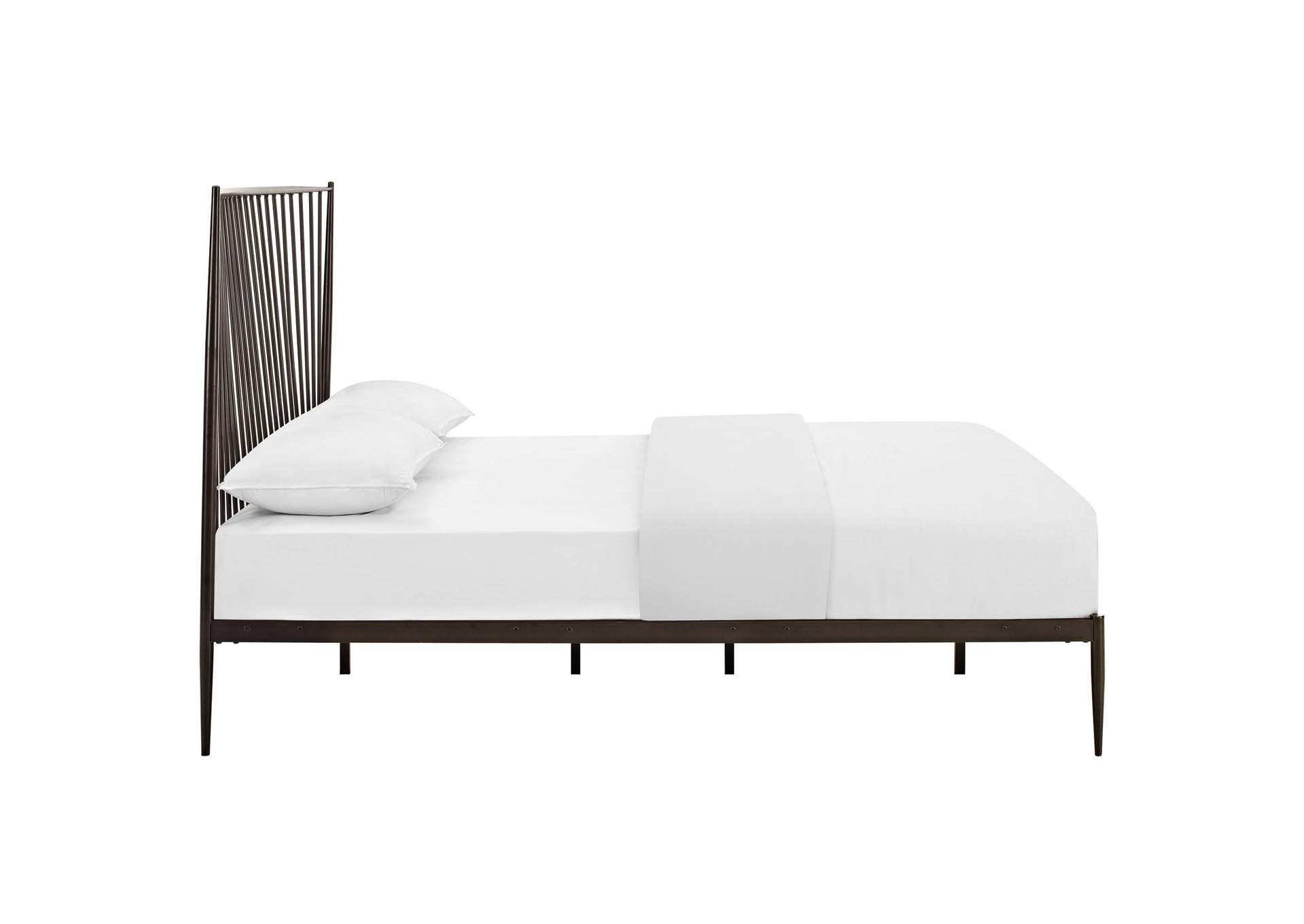 Brown Annika Queen Platform Bed,Modway