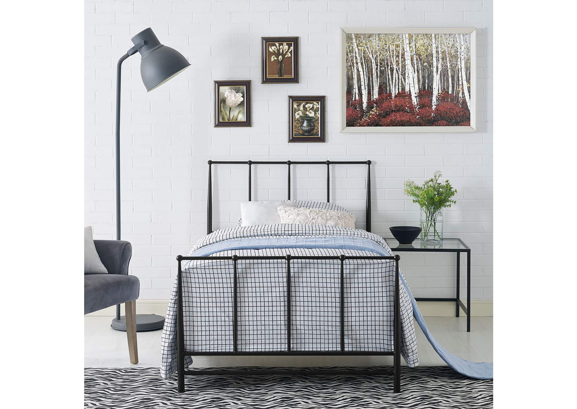 Brown Estate Twin Bed,Modway