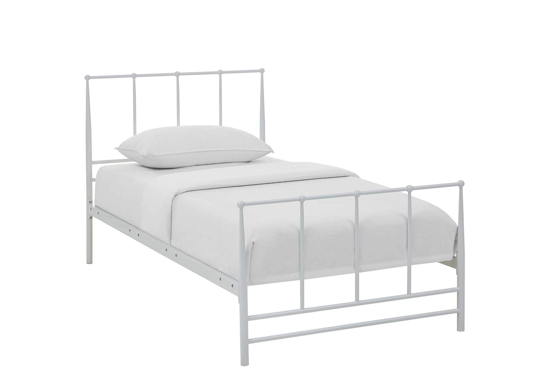 White Estate Twin Bed,Modway