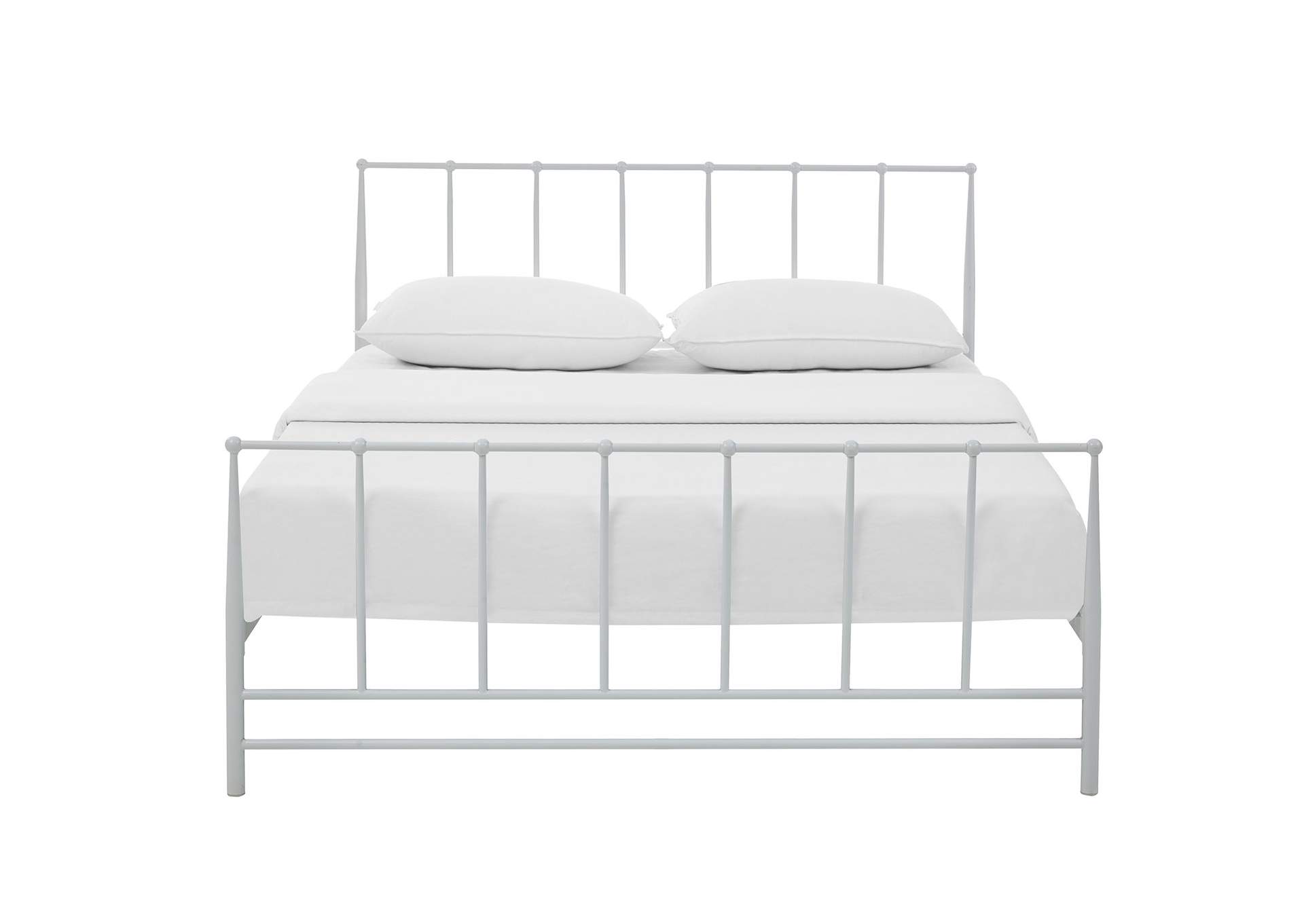 White Estate Queen Bed,Modway