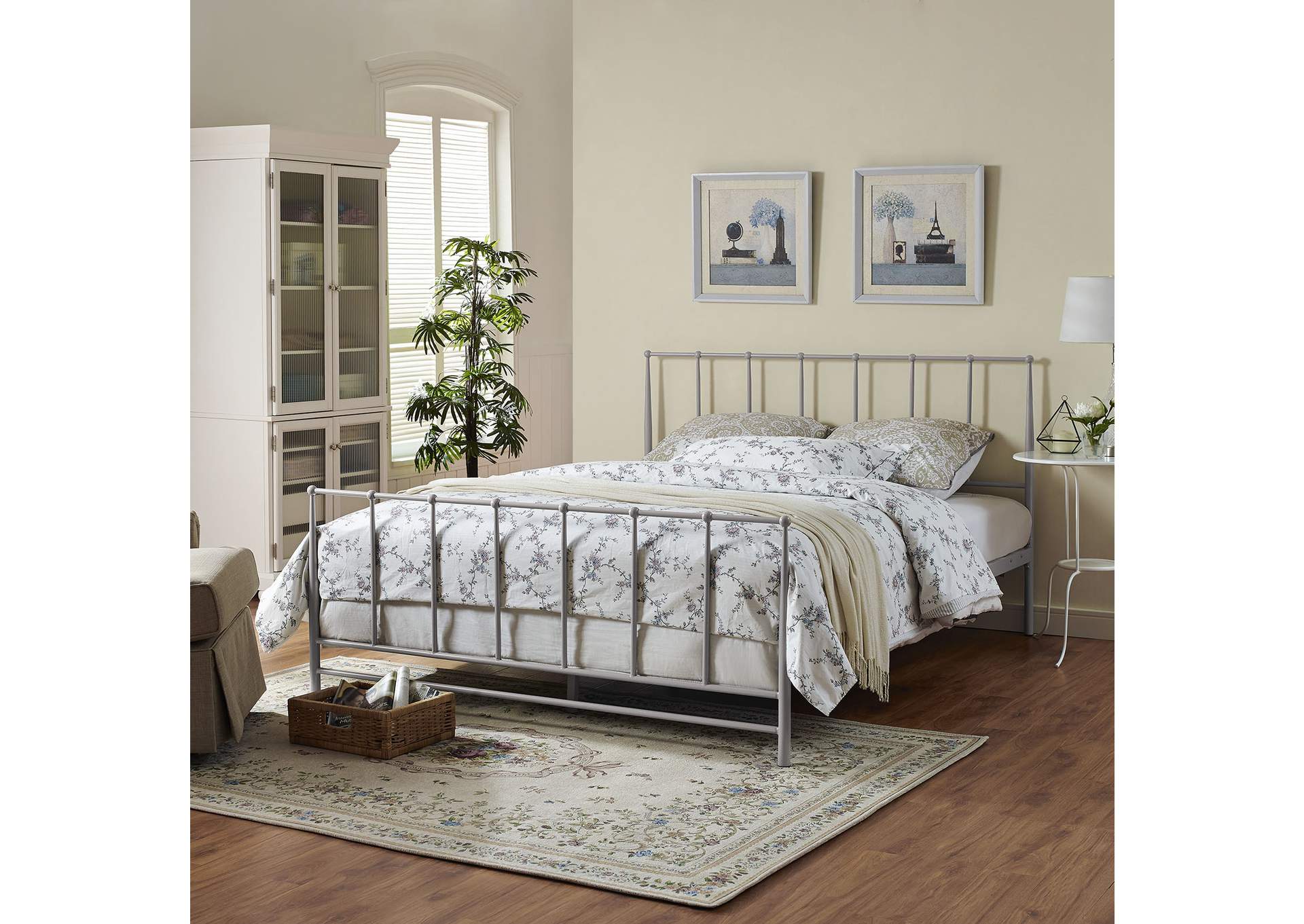 Gray Estate King Bed,Modway