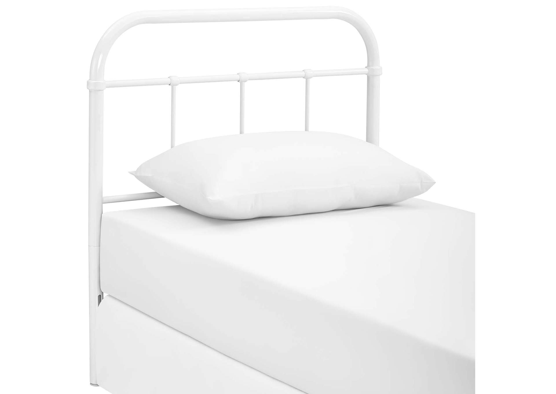 Serena White Twin Steel Headboard,Modway