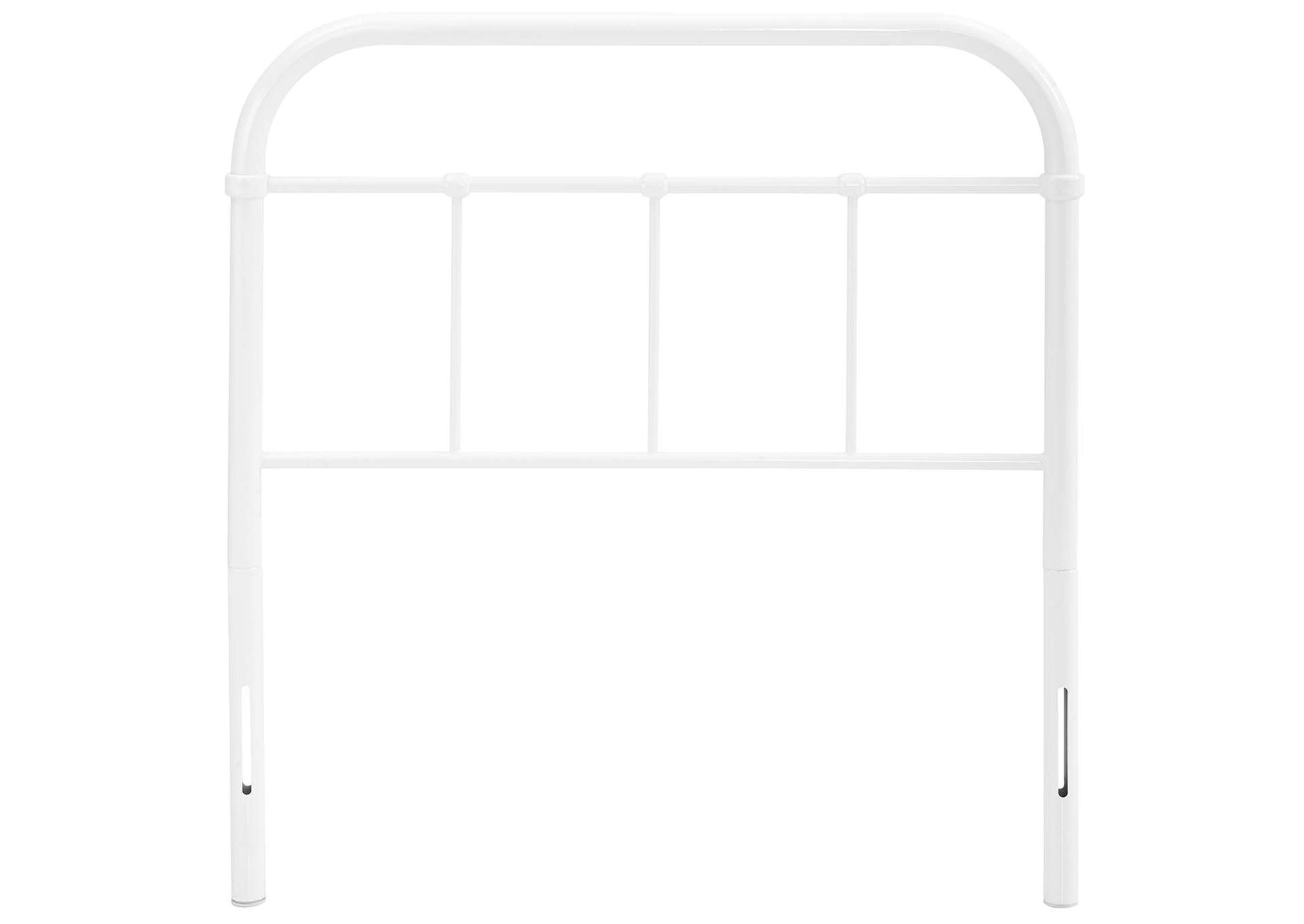 Serena White Twin Steel Headboard,Modway