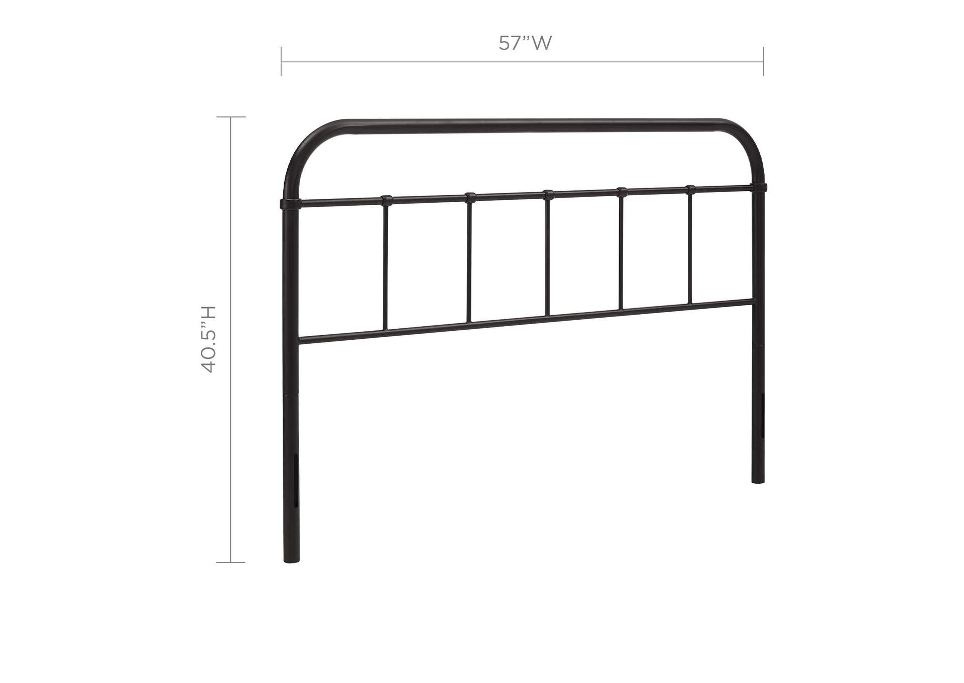 Serena Brown Full Steel Headboard,Modway