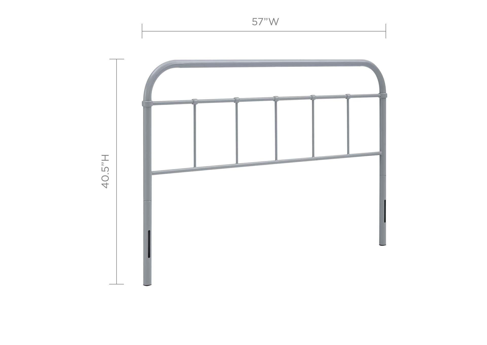 Serena Gray Full Steel Headboard,Modway