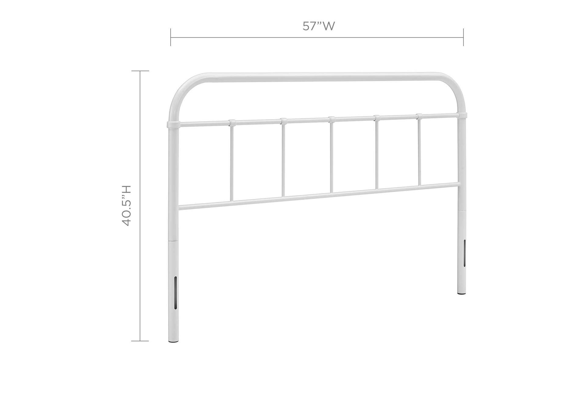 Serena White Full Steel Headboard,Modway