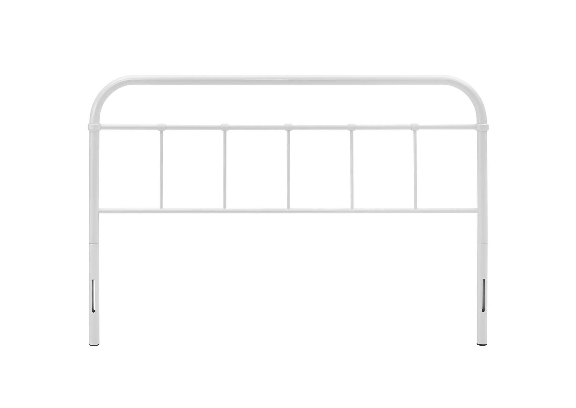 Serena White Queen Steel Headboard,Modway