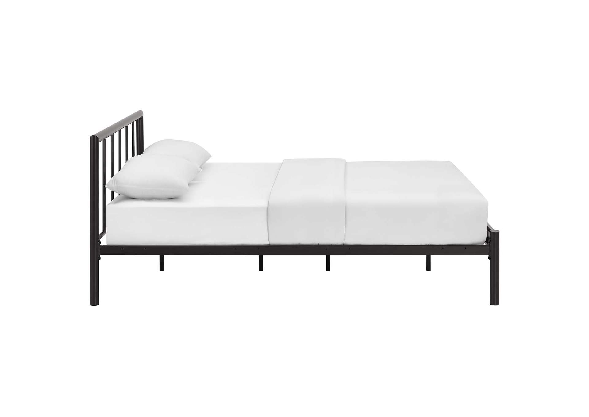 Brown Gwen Queen Metal Bed Frame,Modway