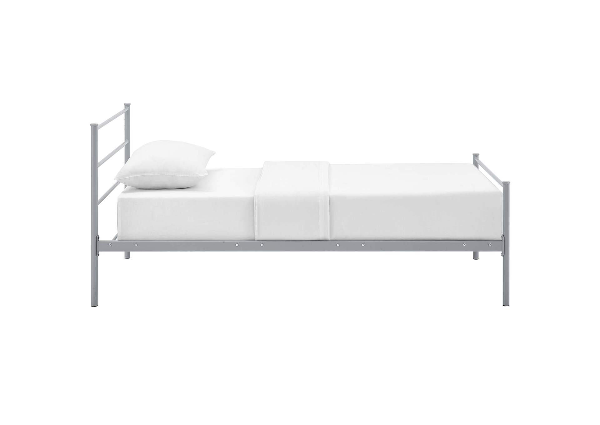 Gray Alina Twin Platform Bed Frame,Modway