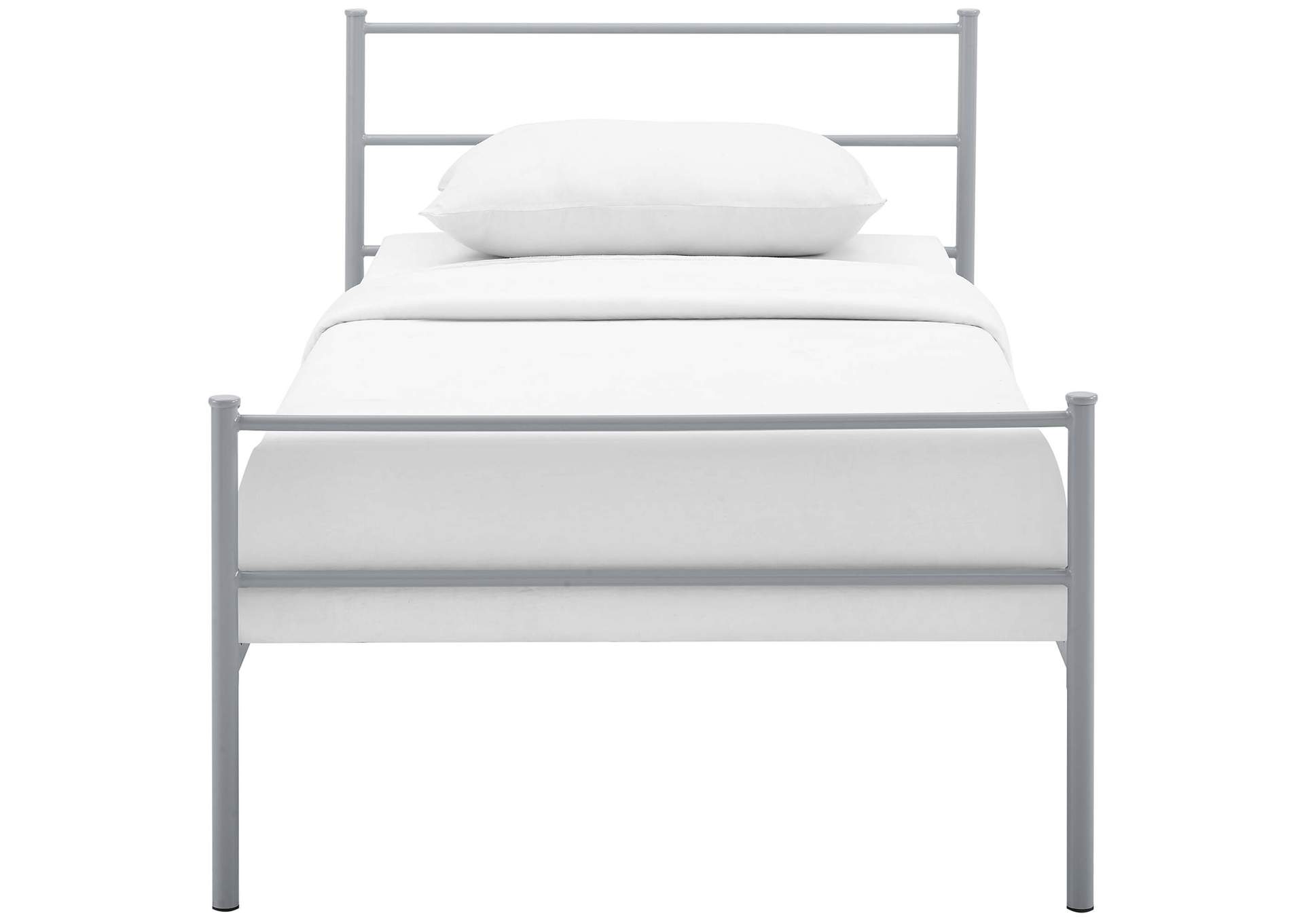 Gray Alina Twin Platform Bed Frame,Modway