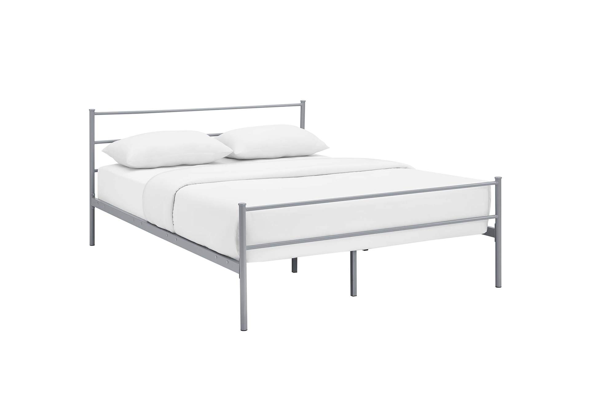 Gray Alina Queen Platform Bed Frame,Modway