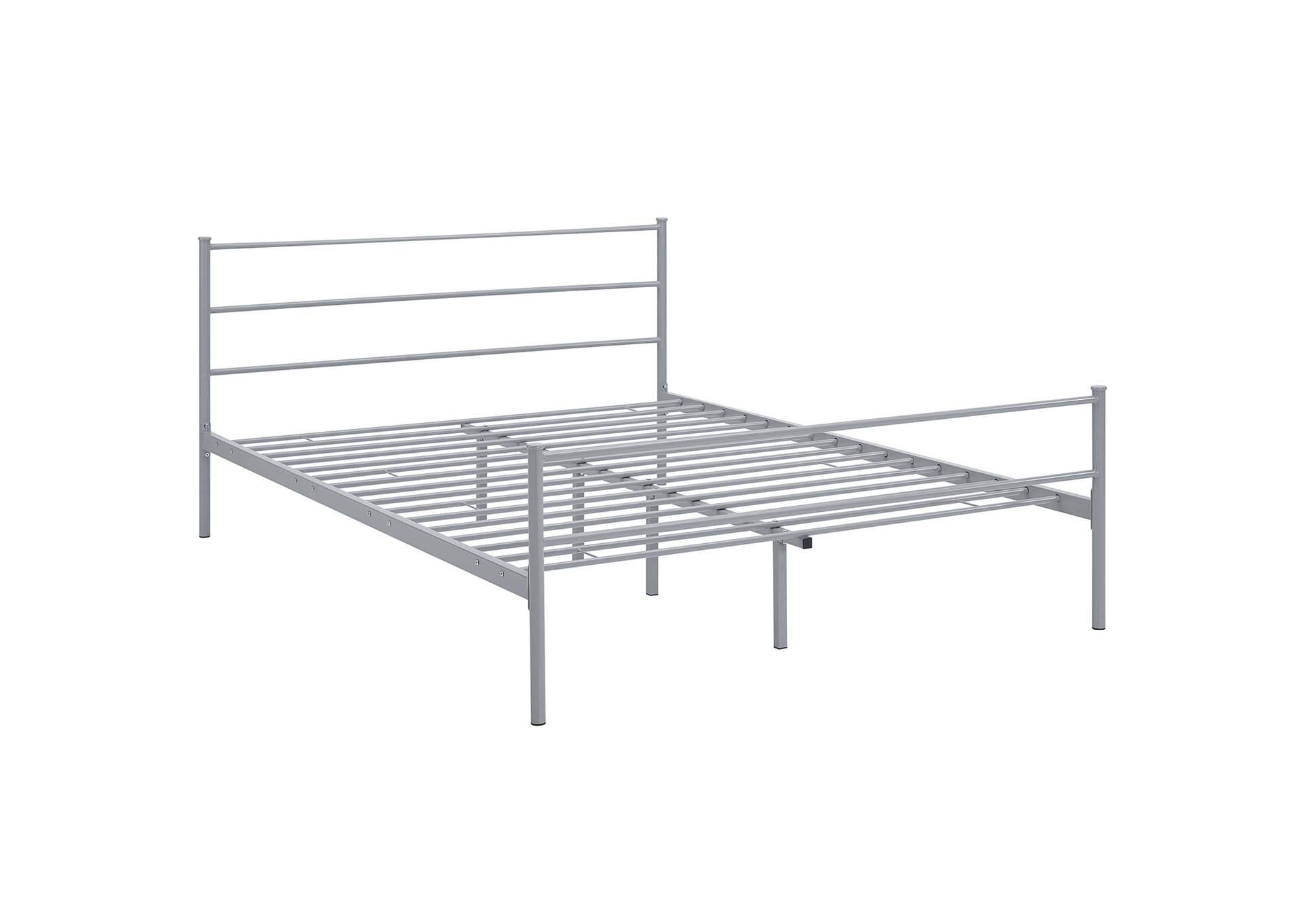 Gray Alina Queen Platform Bed Frame,Modway