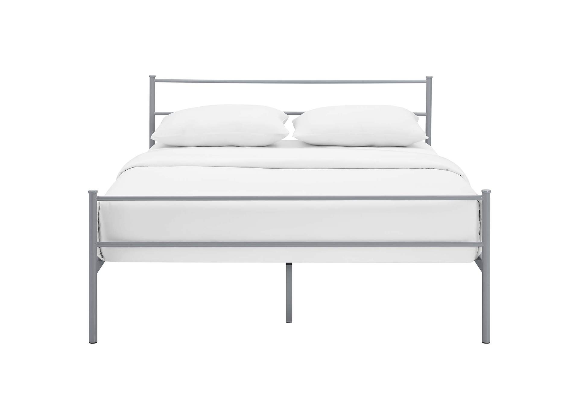 Gray Alina Queen Platform Bed Frame,Modway