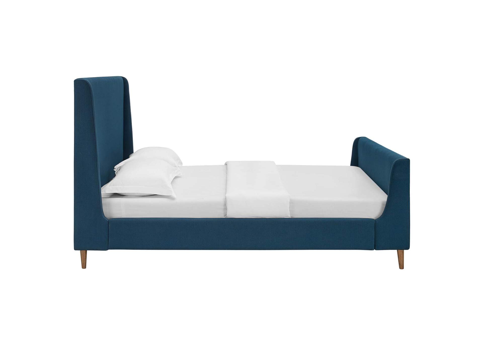 Azure Aubree Queen Upholstered Fabric Sleigh Platform Bed,Modway