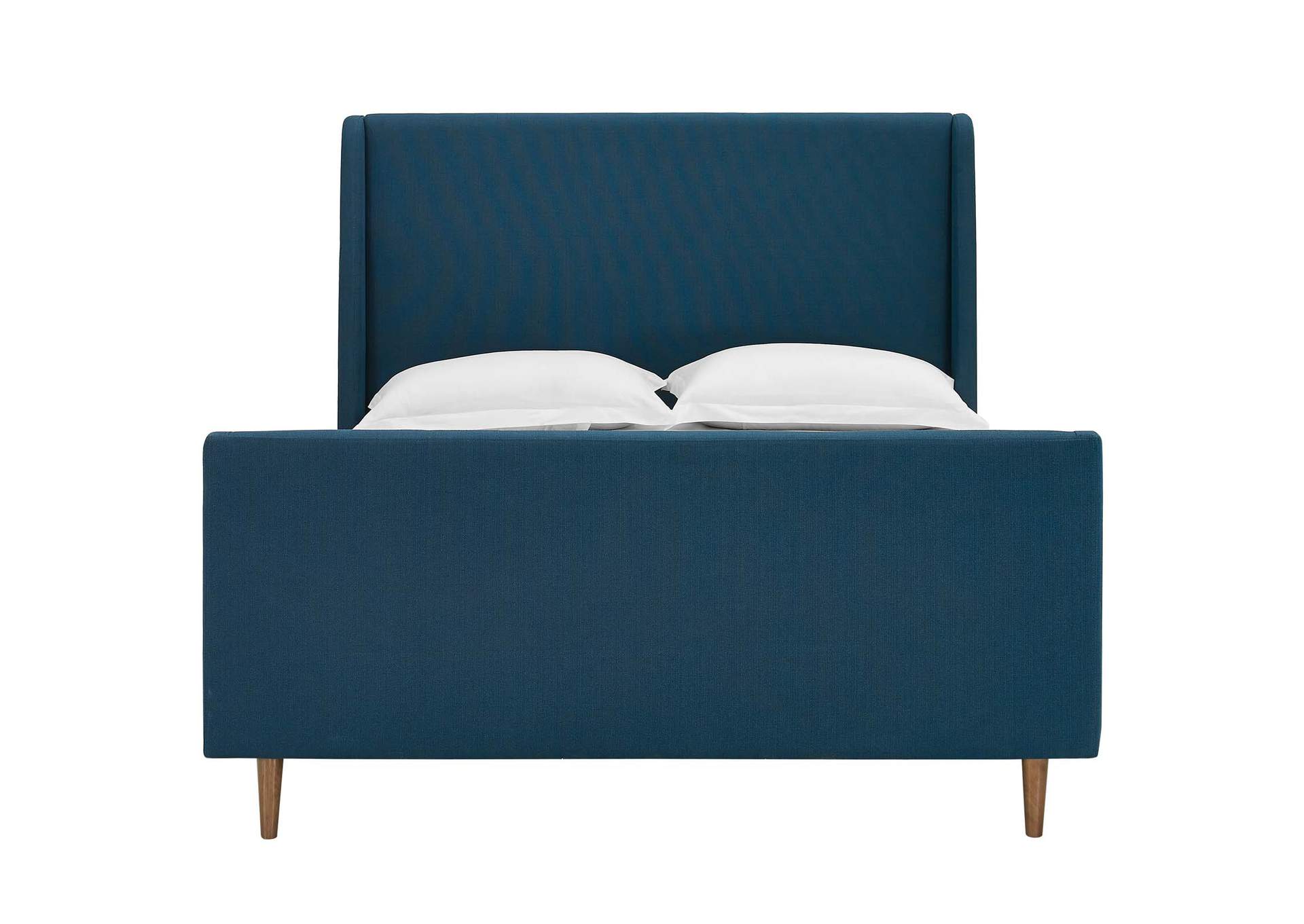 Azure Aubree Queen Upholstered Fabric Sleigh Platform Bed,Modway