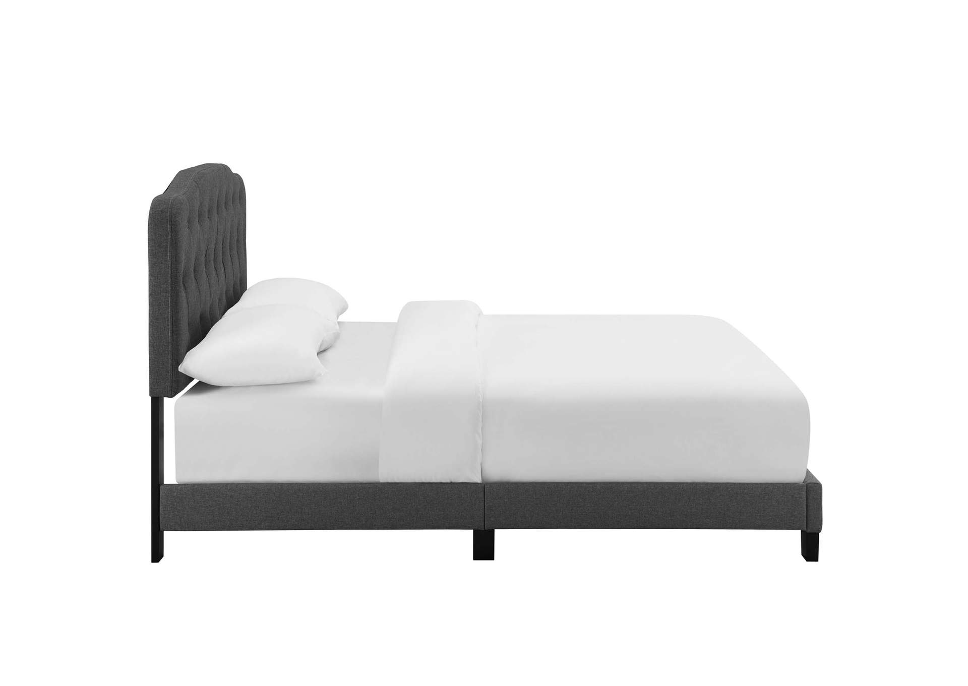 Gray Amelia Full Upholstered Bed - Fabric,Modway