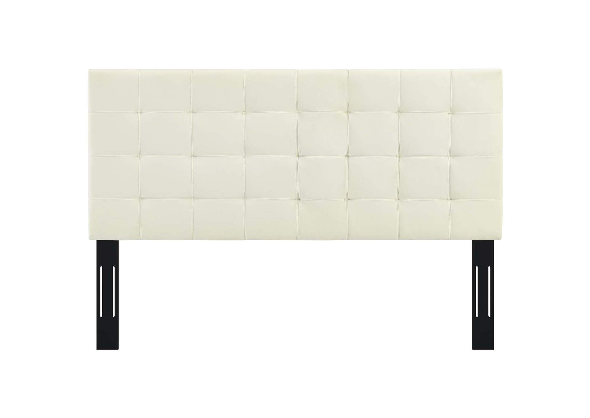 Paisley Ivory Tufted Twin Upholstered Performance Velvet Headboard,Modway