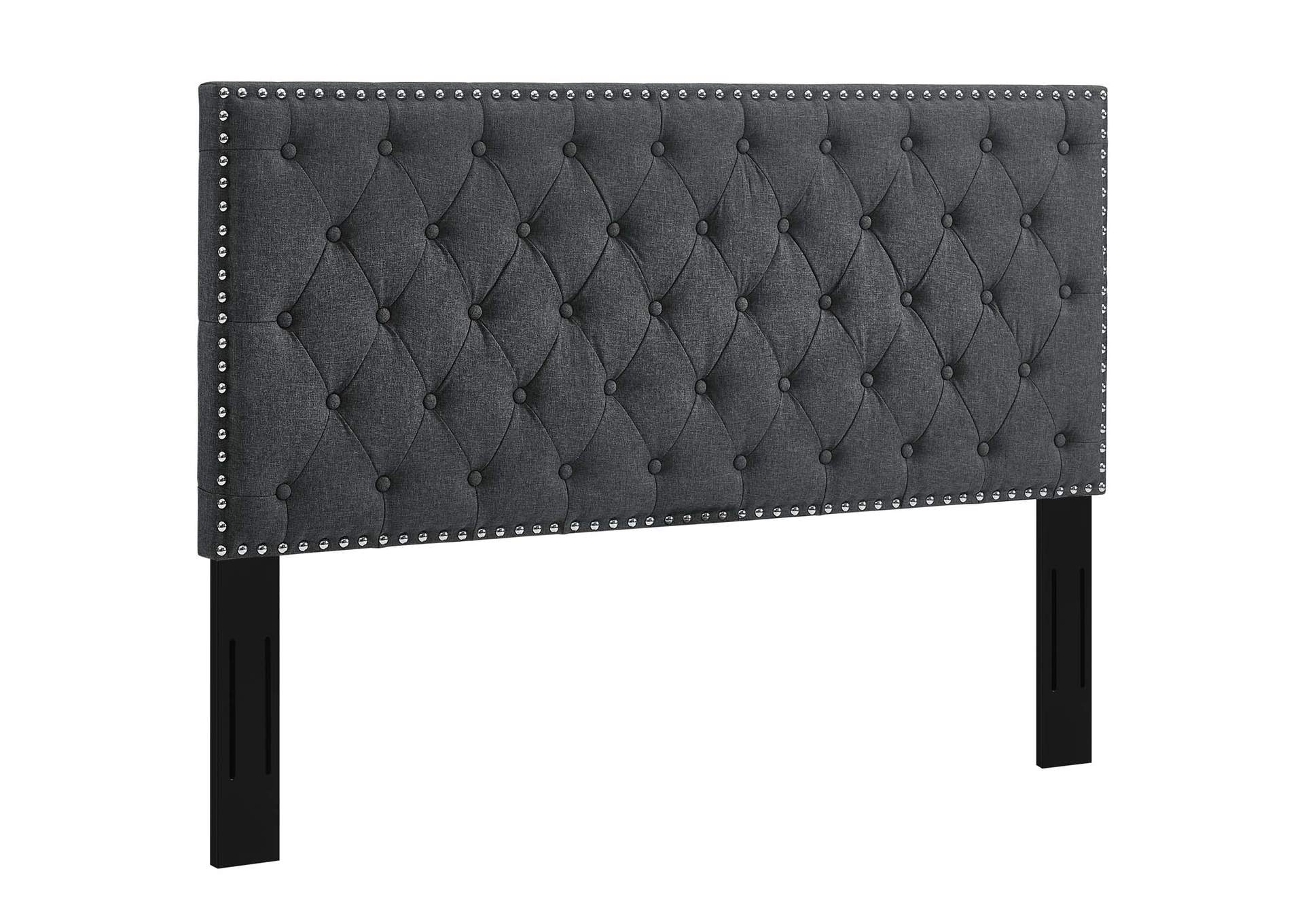 Helena Gray Tufted Twin Upholstered Linen Fabric Headboard,Modway