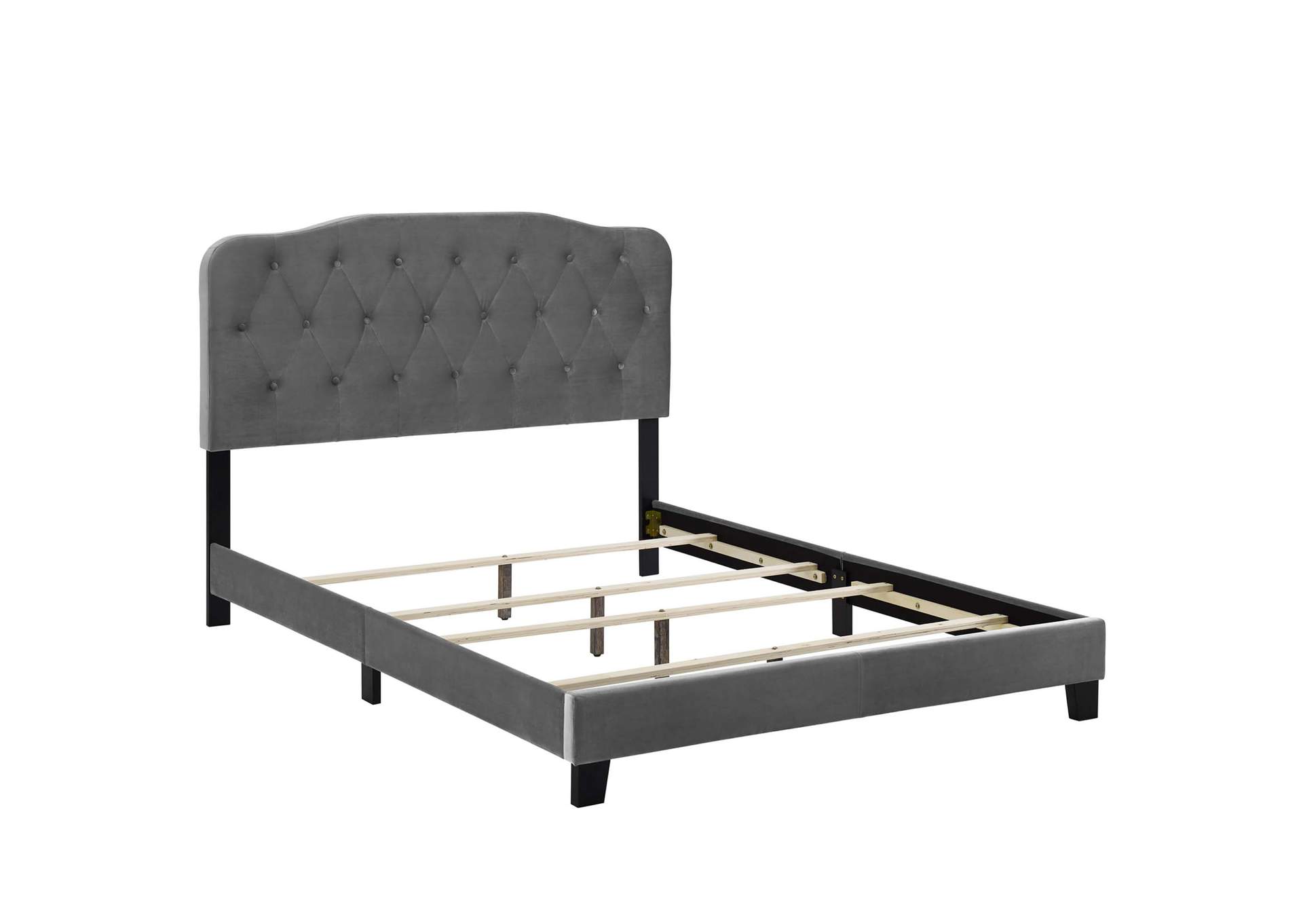 Gray Amelia Full Performance Velvet Bed,Modway