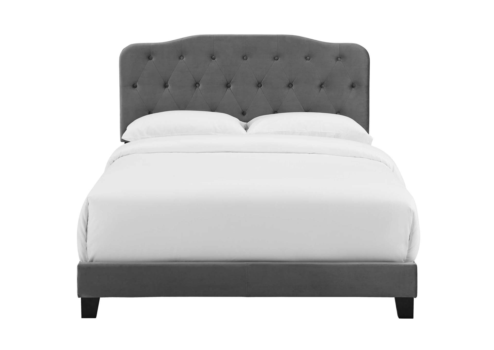 Gray Amelia Full Performance Velvet Bed,Modway