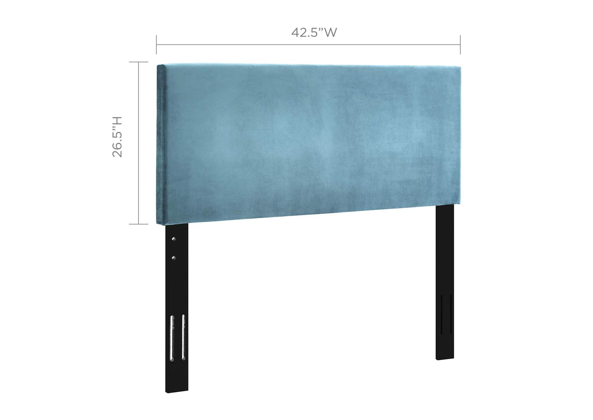 Taylor Sea Blue Twin Upholstered Performance Velvet Headboard,Modway