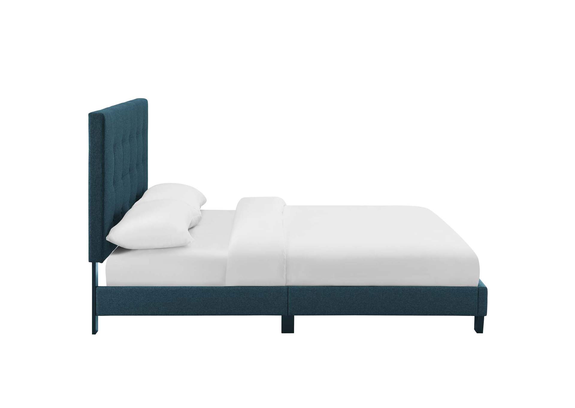 Azure Melanie Queen Tufted Button Upholstered Fabric Platform Bed,Modway