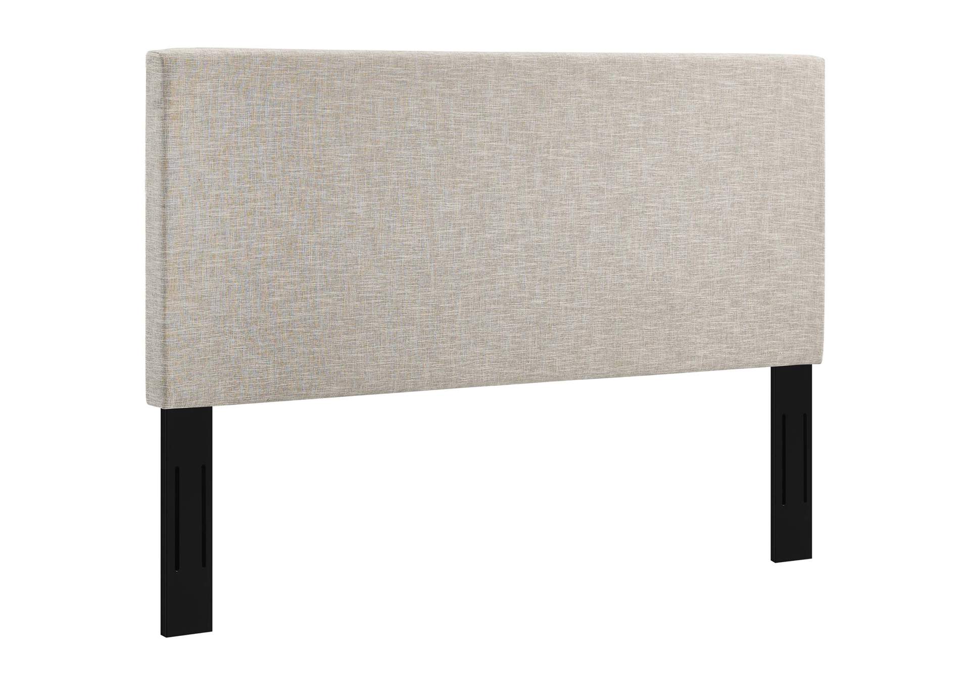 Taylor Beige Full / Queen Upholstered Linen Fabric Headboard,Modway