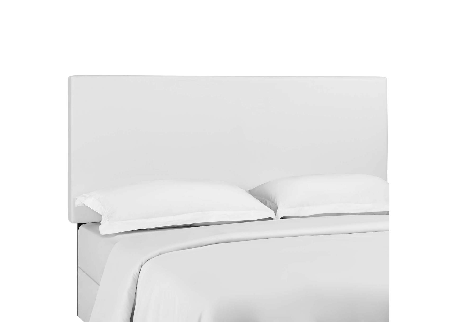 Taylor White Full / Queen Upholstered Faux Leather Headboard,Modway