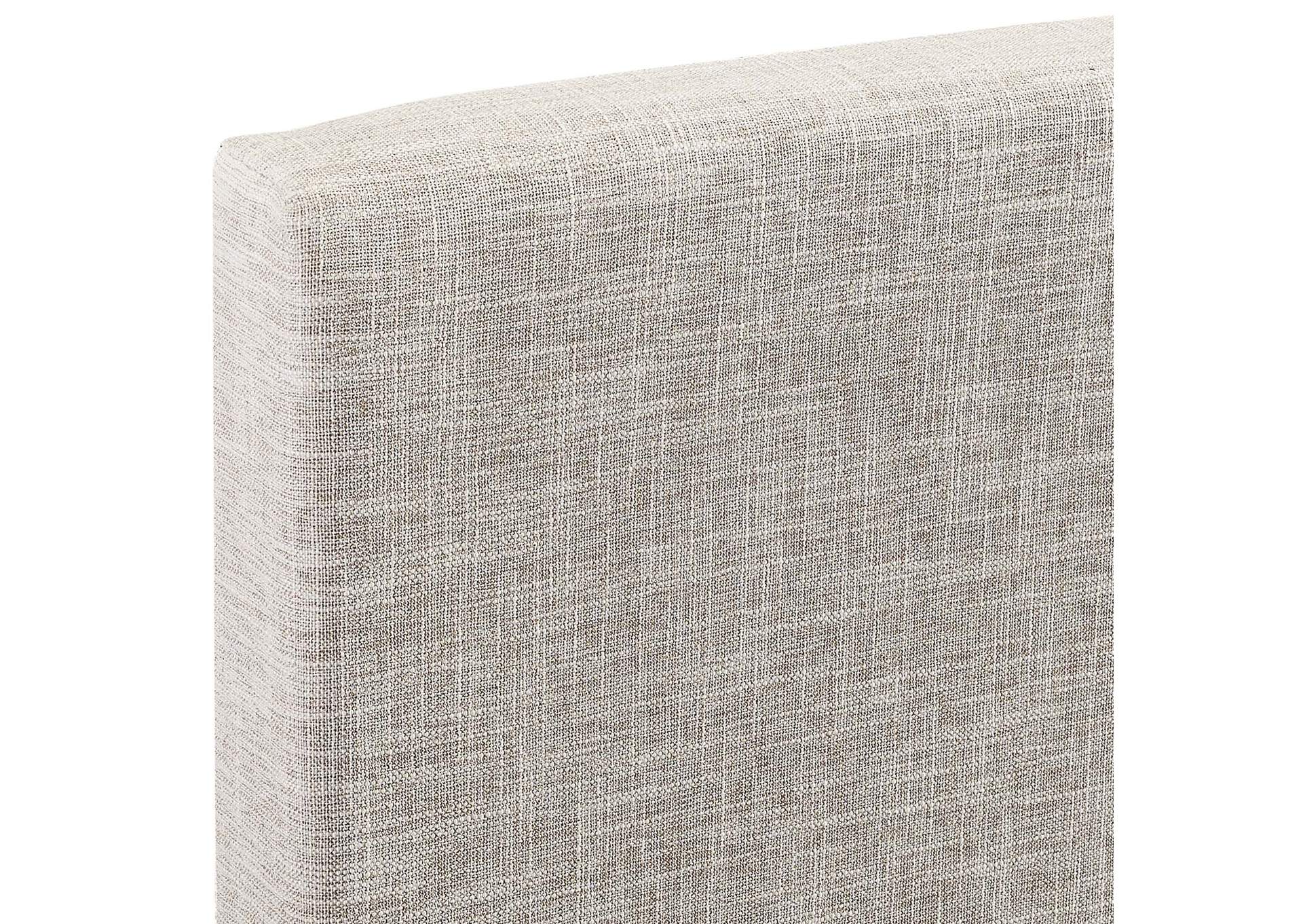 Taylor Beige King and California King Upholstered Linen Fabric Headboard,Modway