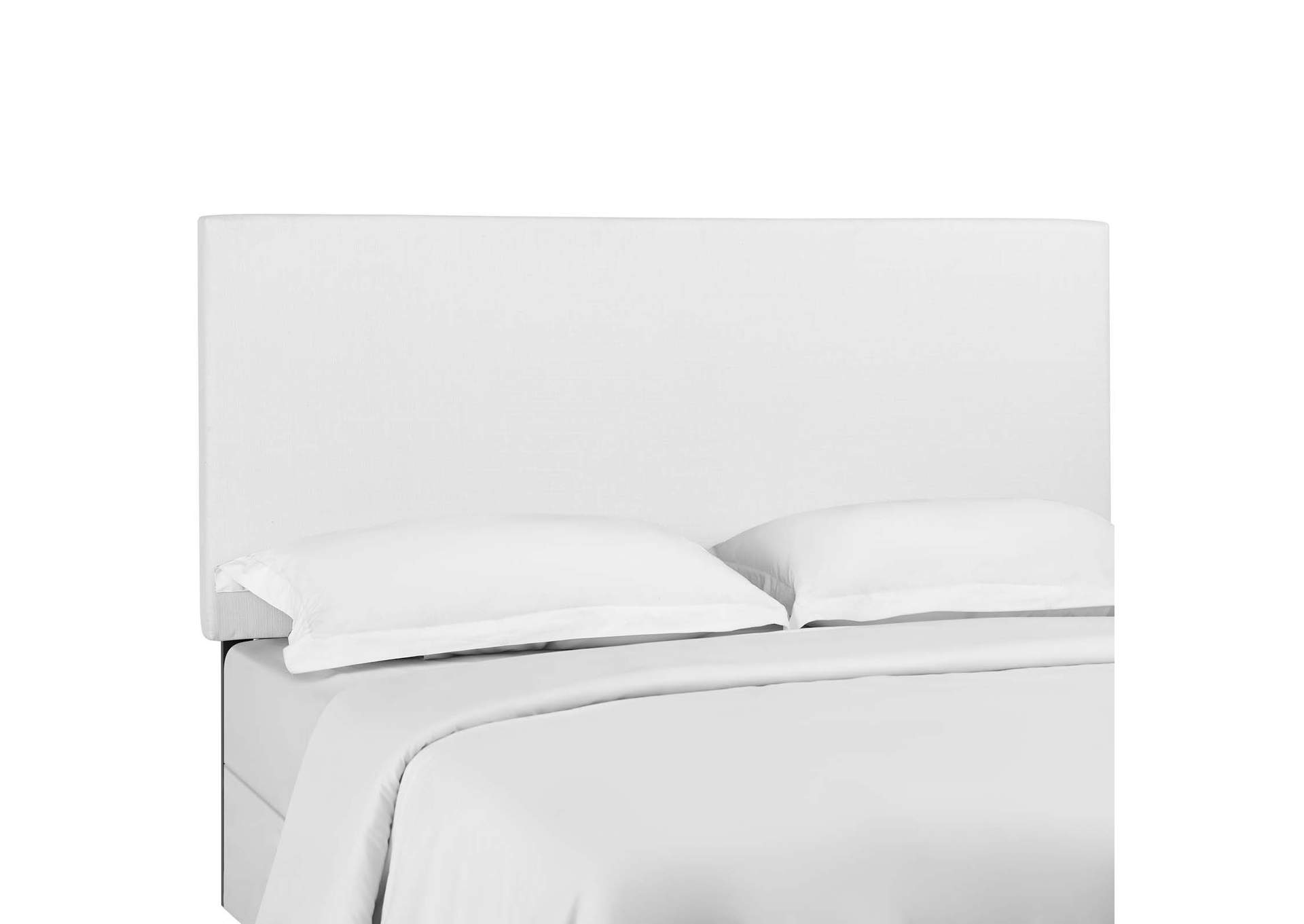 Taylor White King and California King Upholstered Linen Fabric Headboard,Modway