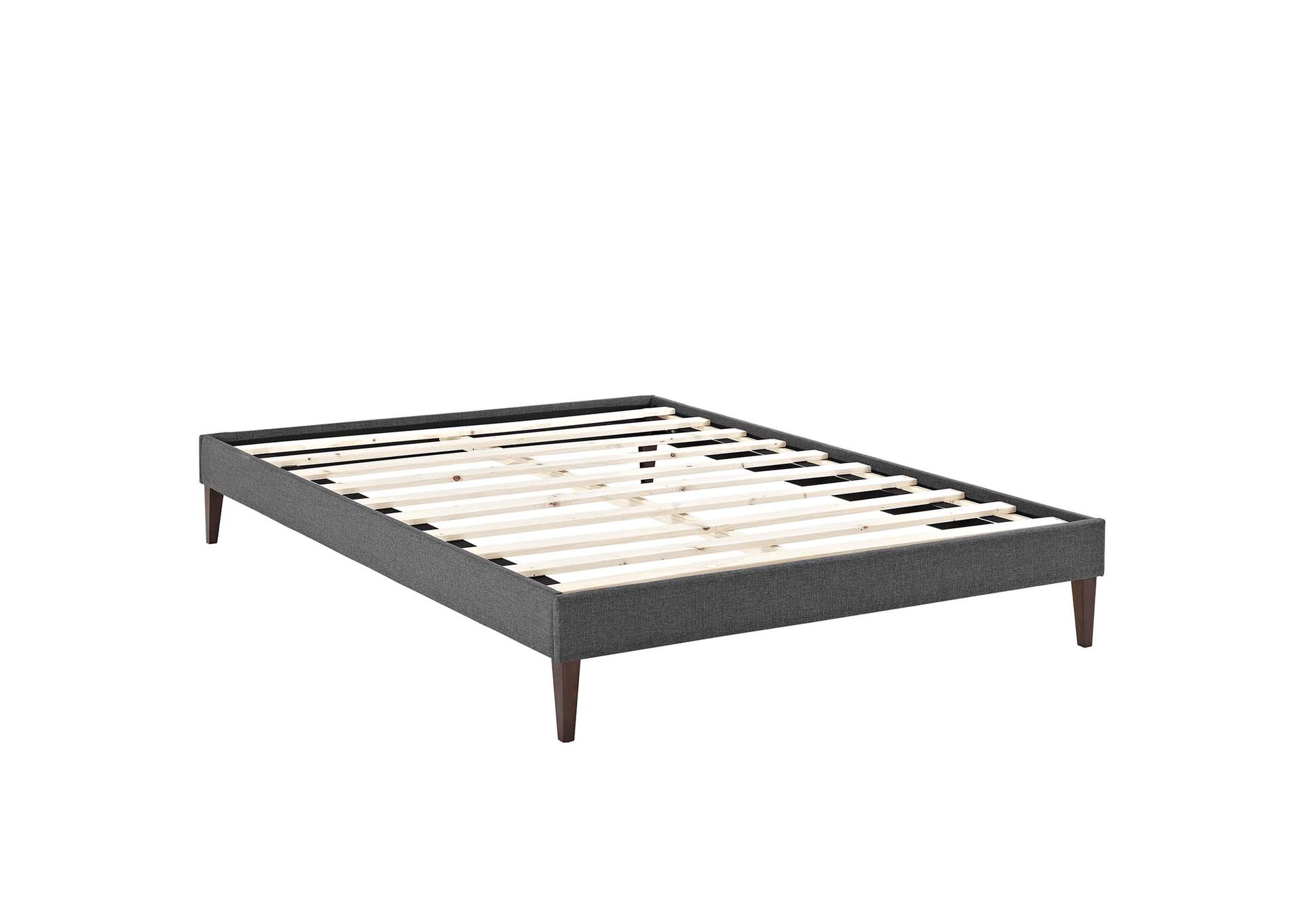Gray Tessie Queen Bed - Fabric Frame with Squared Tapered Legs,Modway