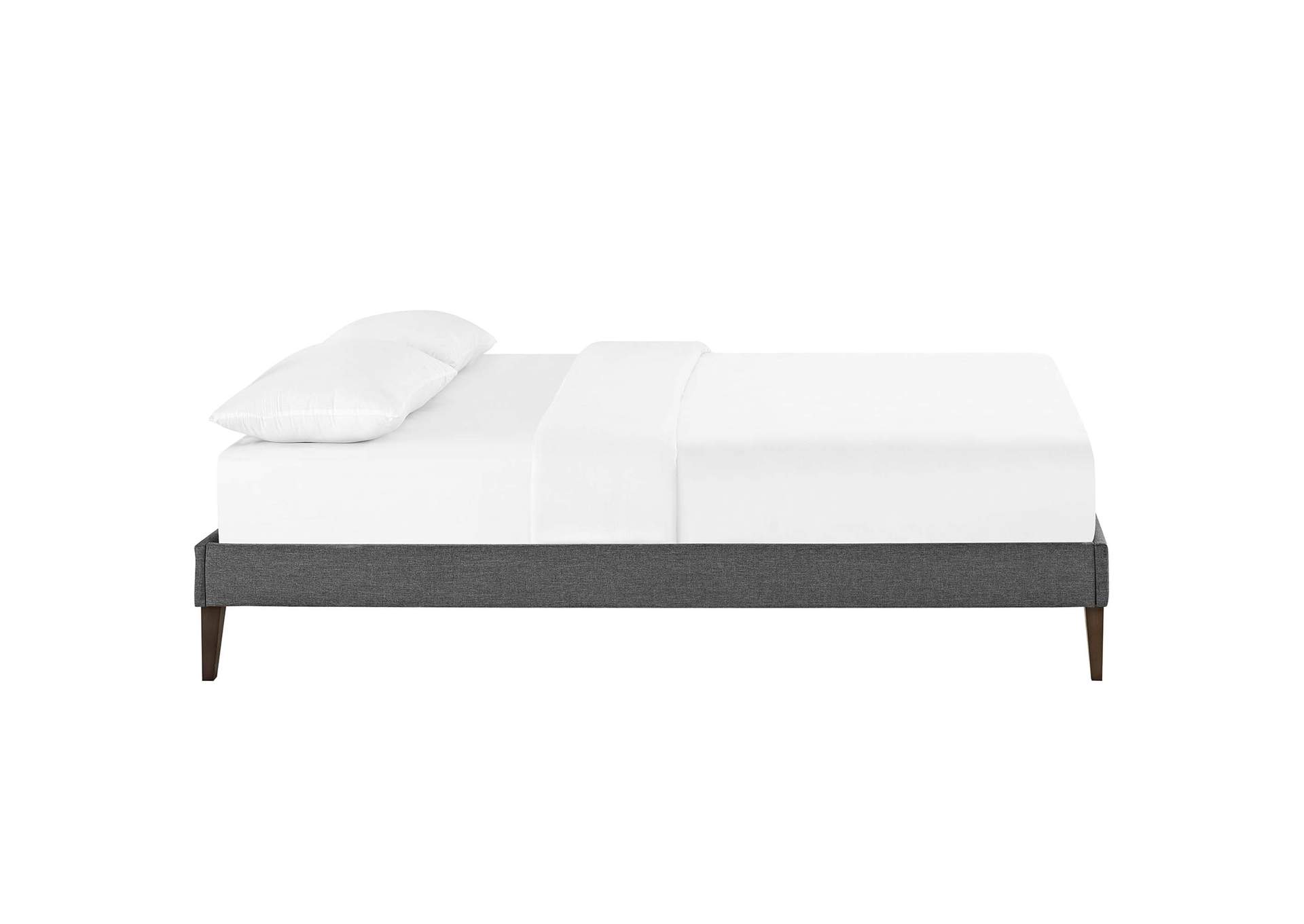 Gray Tessie Queen Bed - Fabric Frame with Squared Tapered Legs,Modway