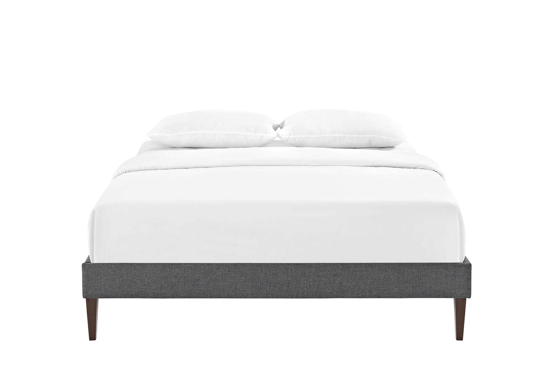 Gray Tessie Queen Bed - Fabric Frame with Squared Tapered Legs,Modway