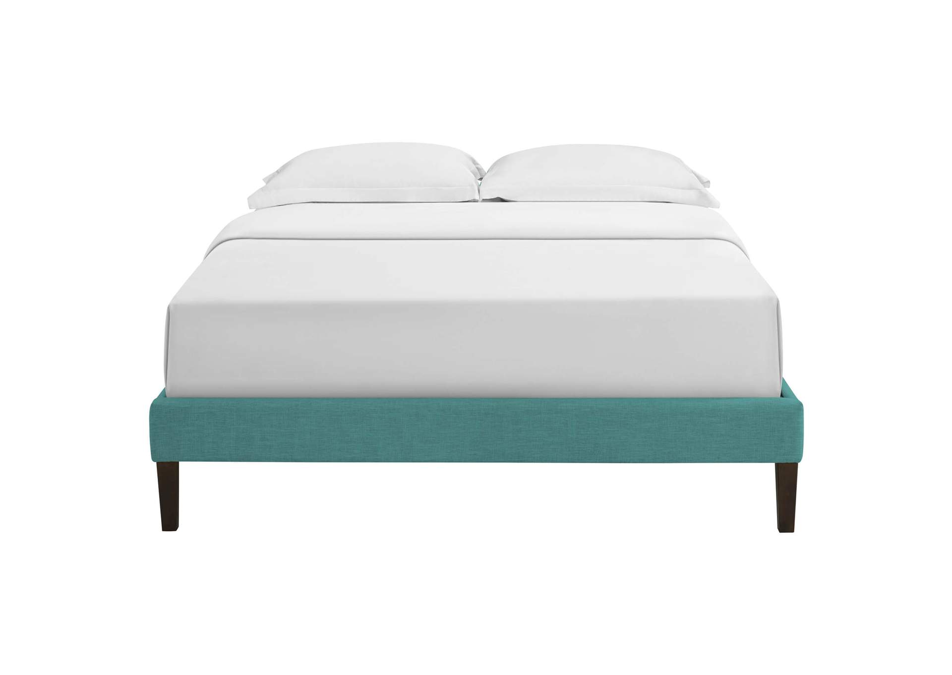 Teal Tessie King Bed - Fabric Frame with Squared Tapered Legs,Modway