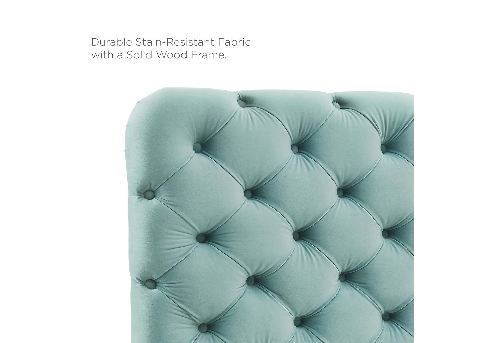 Lizzy Mint Tufted Twin Performance Velvet Headboard,Modway