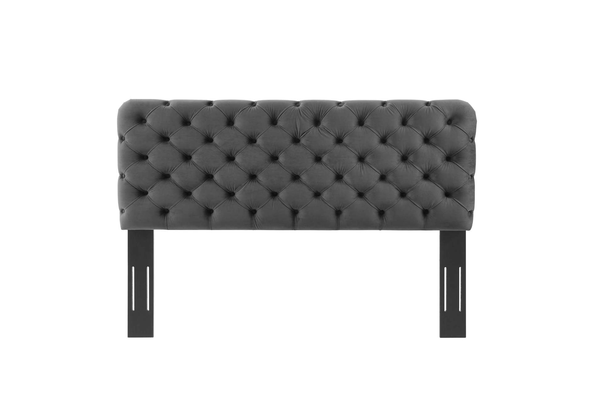 Lizzy Charcoal Tufted Full/Queen Performance Velvet Headboard,Modway